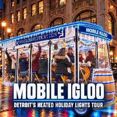 Detroit Mobile Igloo Holiday Lights Tour *Heated* – Private 2-Hour Tour for Up to 16
