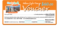  Gift Voucher $60 Cycle Hire