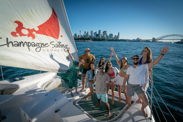 CHAMPAGNE SAILING 2  Catamaran hire for up to 30 guests