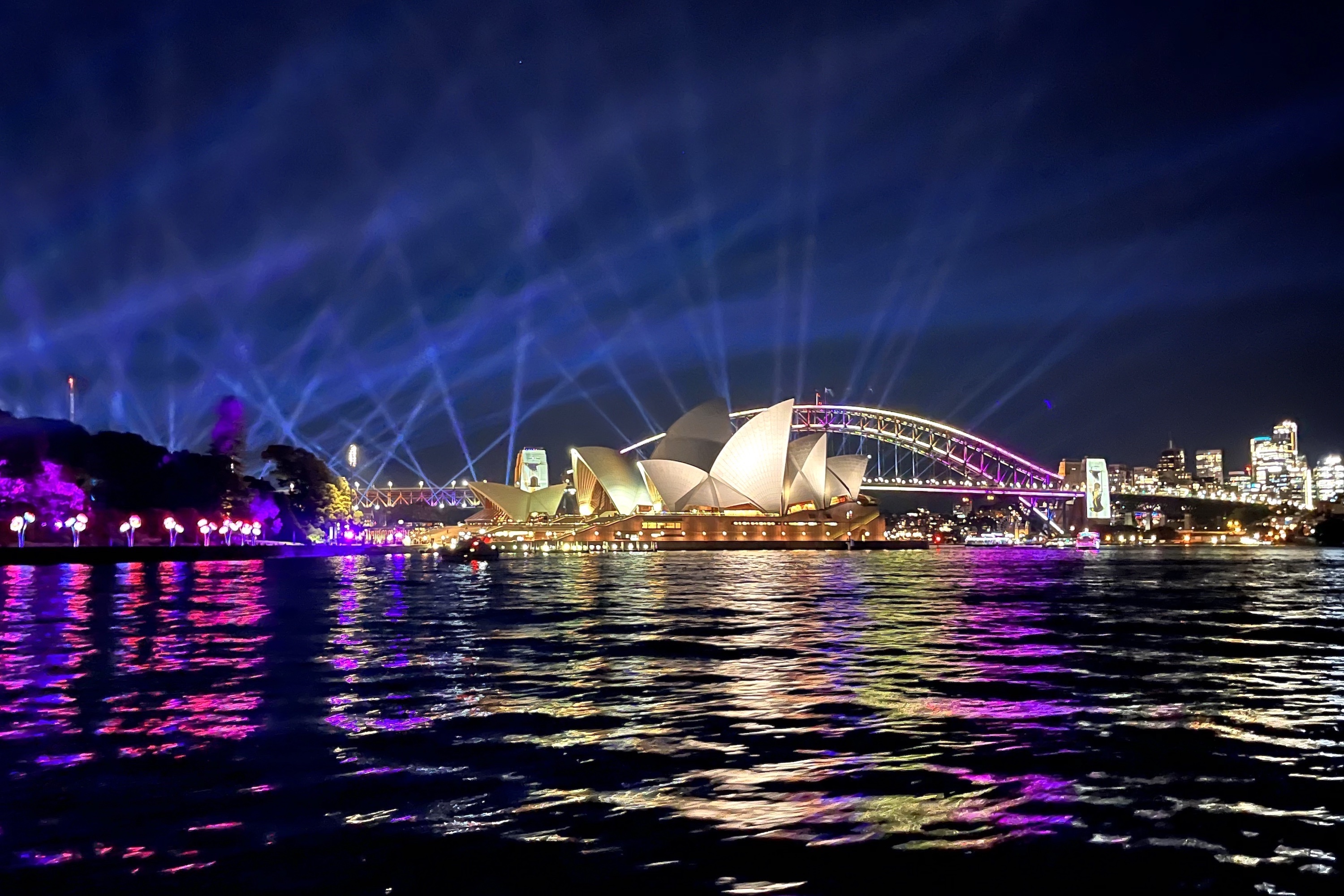 Vivid Sydney Intimate Catamaran Cruise on Heaven
