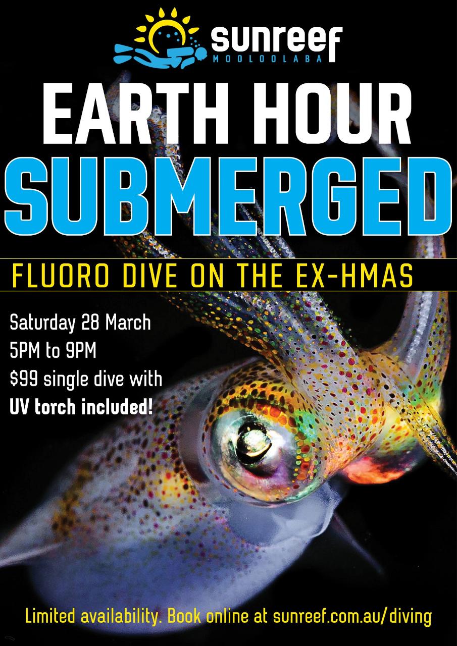 zEarth Hour Night Ex-HMAS Brisbane Single Dive
