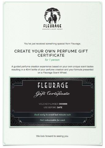 Create Your own Perfume Gift Certificate