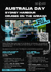 Australia Day Sydney Harbour Cruises on the Wirawi