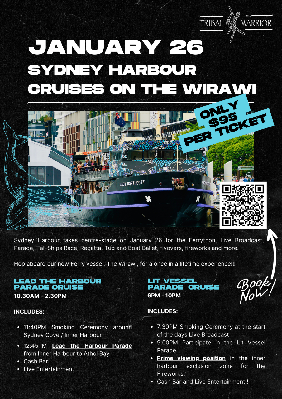 January 26 Sydney Harbour Cruises on the Wirawi 2024