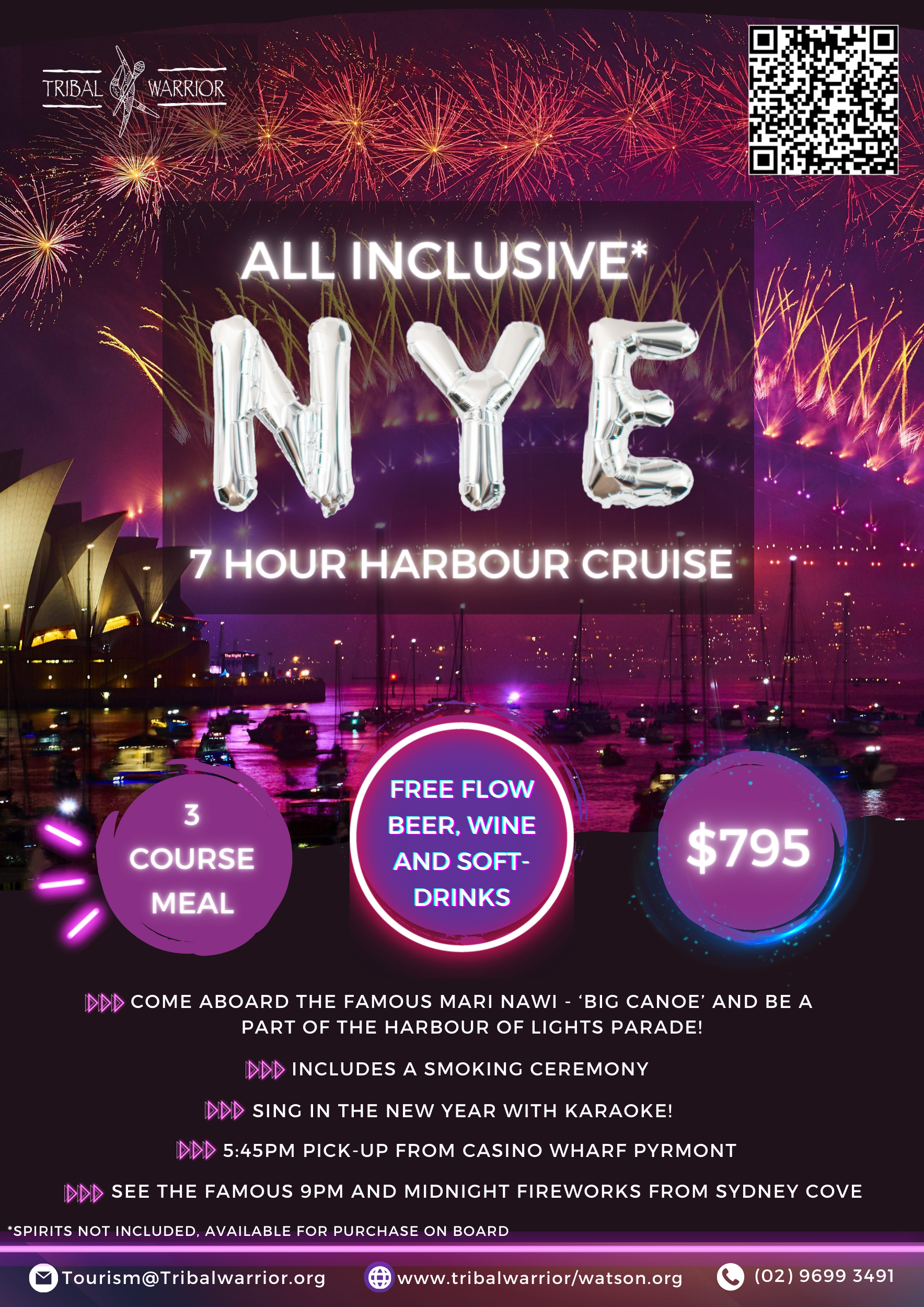 NYE Cruise aboard the famous Mari Nawi - ‘Big Canoe’