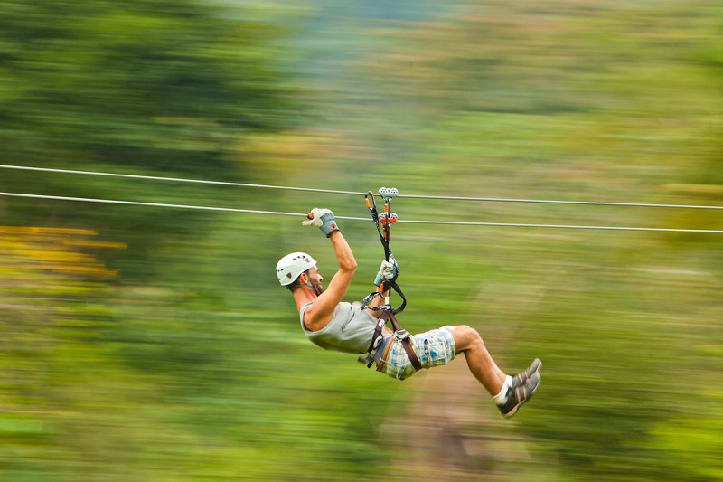 Zip Lining at Calico Jack''s Village (Intermedio Zip Line)