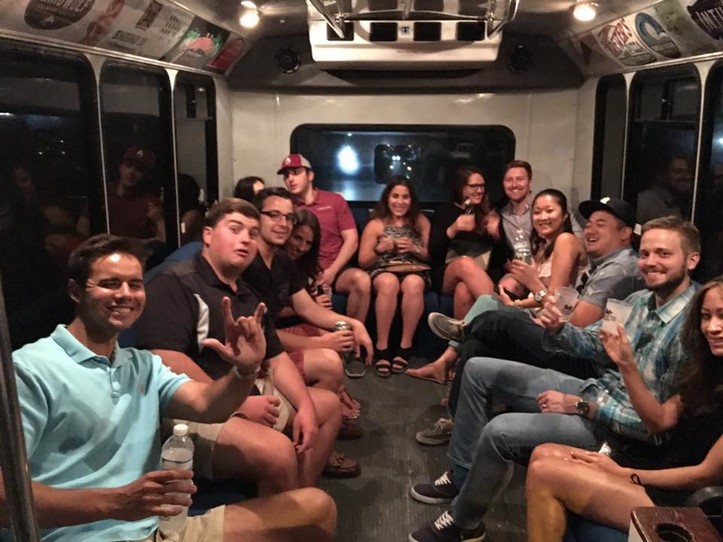 PARTY BUS RENTAL - 14 PASSENGER - $95 PER HOUR