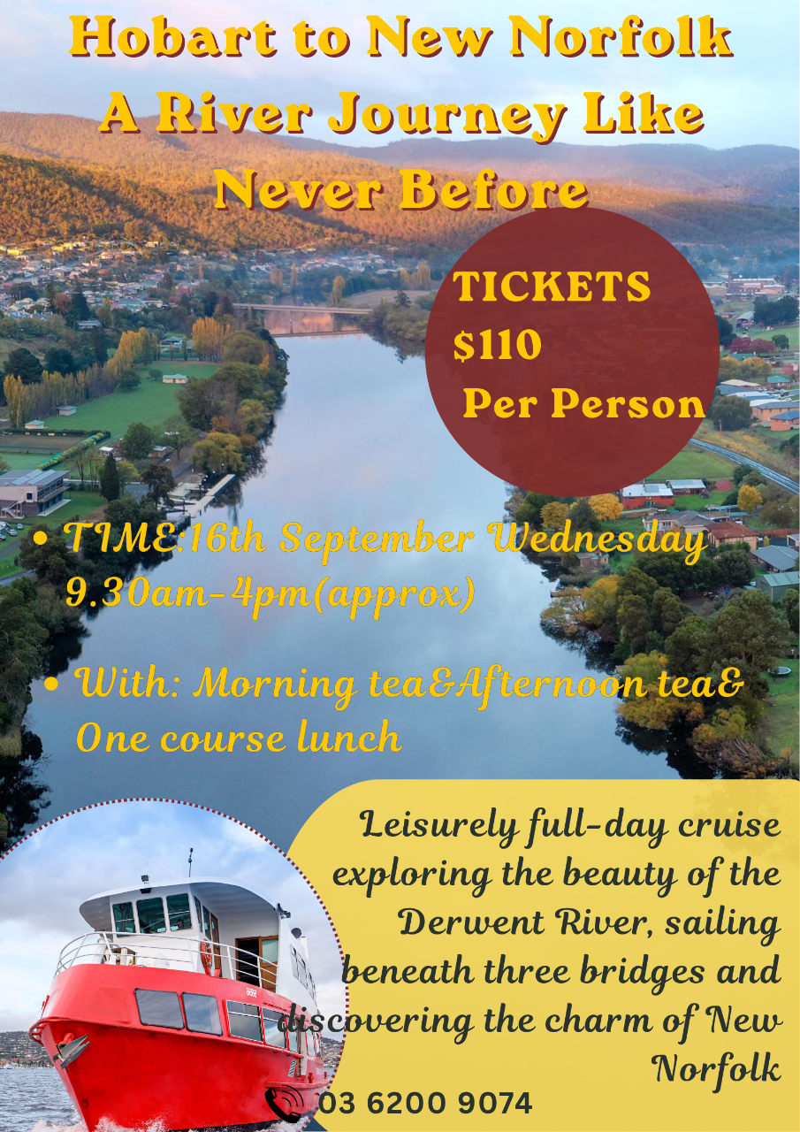 Full-day Hobart to New Norfolk cruise
