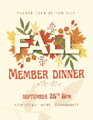 6&12 Bottle Member Fall Release Dinner