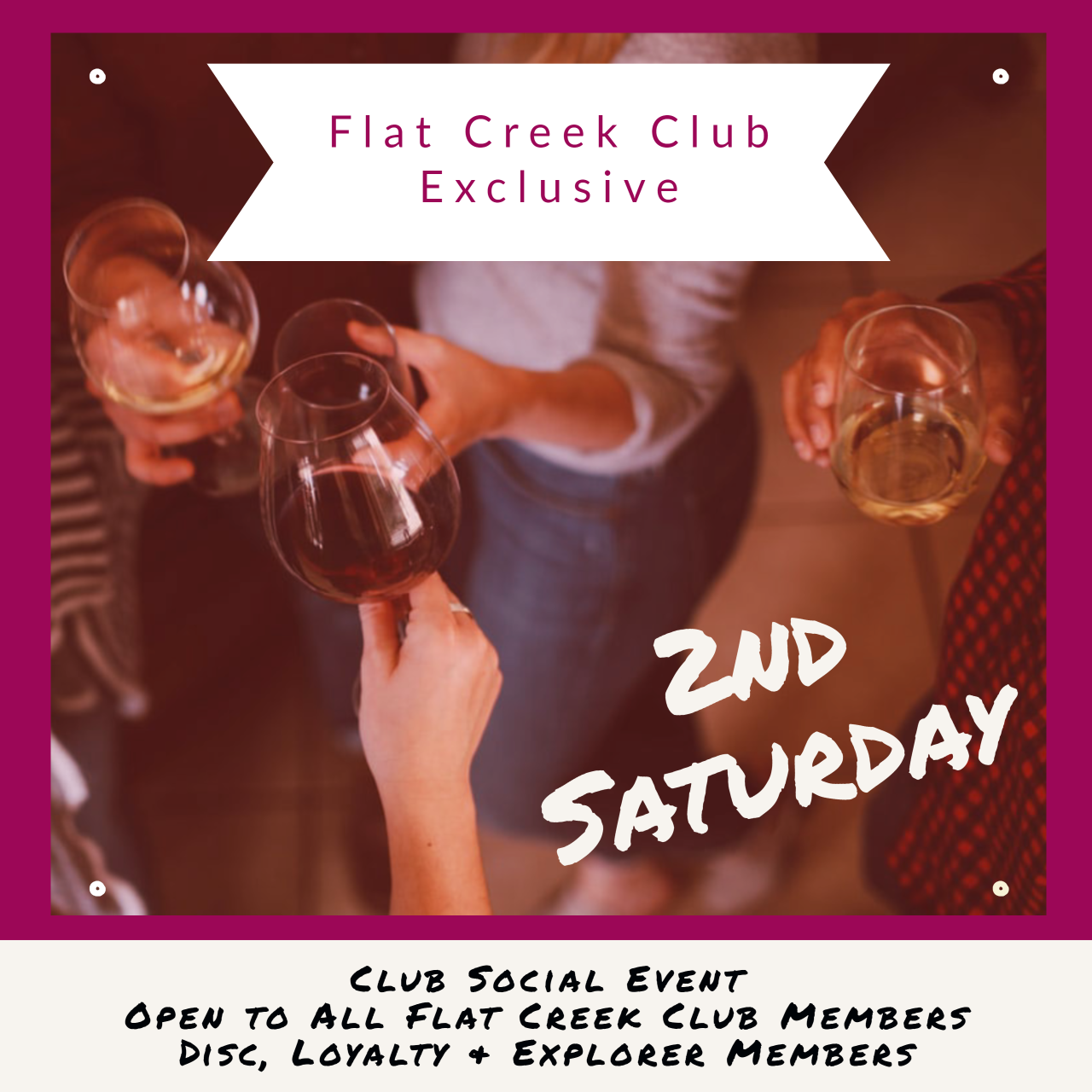 CLUB EXCLUSIVE - 2nd Saturday Social