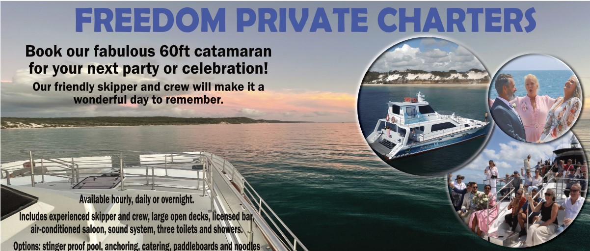 Freedom Private Charter - 3 hour min - mid Oct-mid July