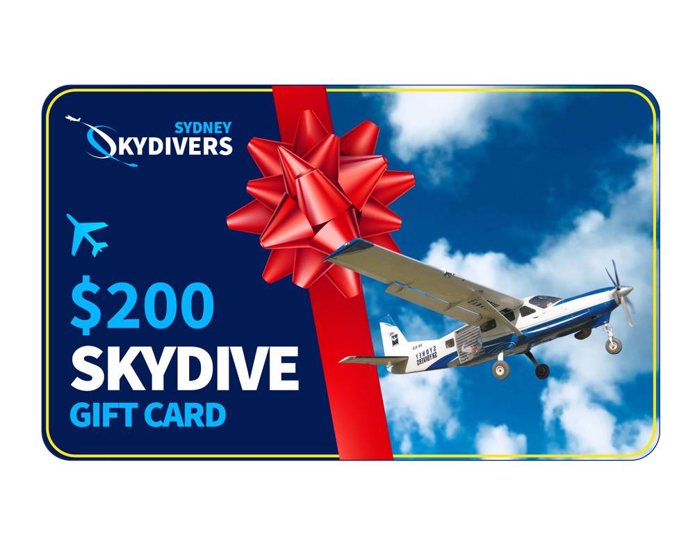 $200 Skydiving Gift Card