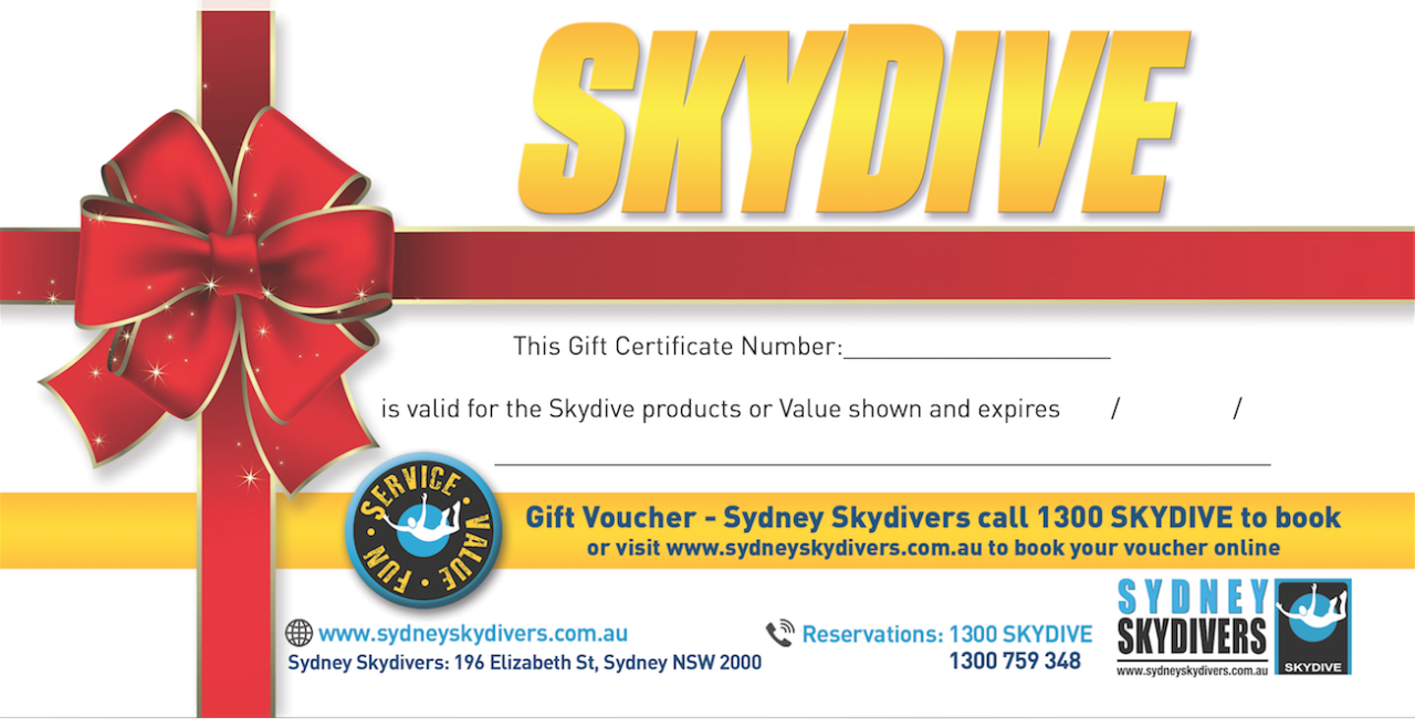 Gift Special - Tandem Skydive Weekends