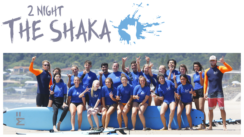 2 Nights Surf and Stay,  "The Shaka Package"