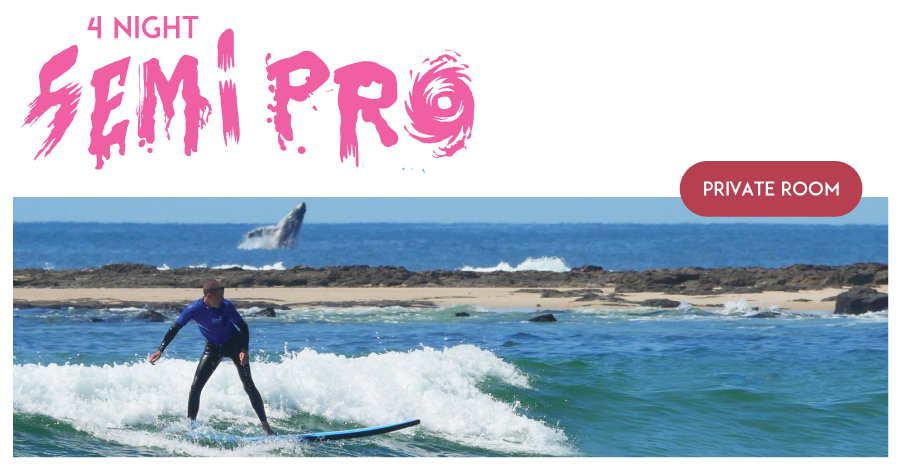 4 night Private (1 Person) Surf and Stay "The Semi Pro Package"