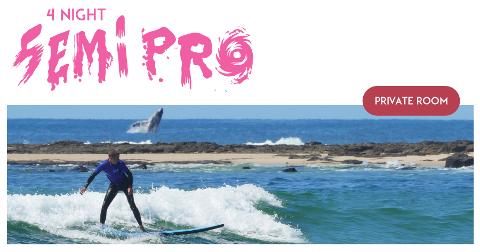 4 night Private (1 Person) Surf and Stay "The Semi Pro Package"