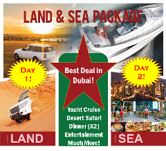 Dubai Desert Safari + Luxury Yacht Sight Seeing Cruise +Boutique Restaurant Dinner - Best Deal in Dubai