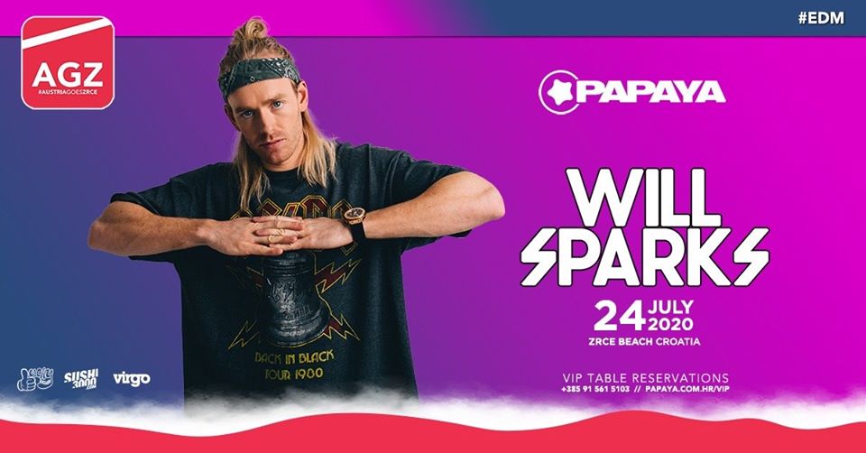 Will Sparks @ Papaya klub Zrće  24.7. 2020 | vstupenky