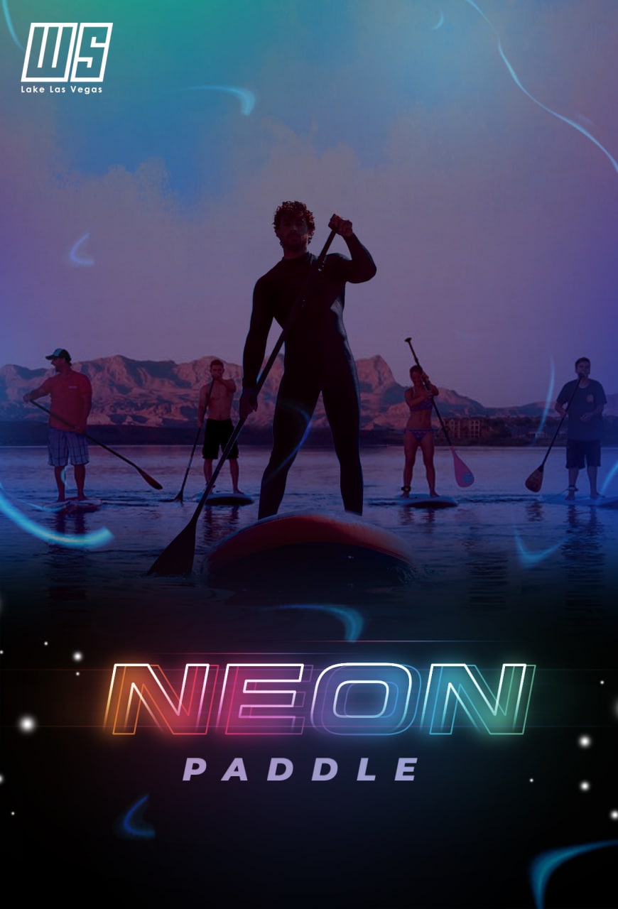 Neon Paddle At Lake Las Vegas