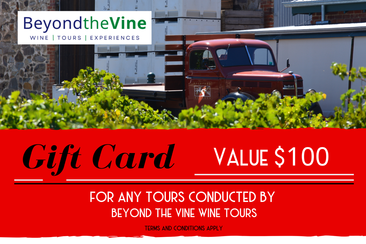 GIFT CARD - $100 value for any tour from Beyond the Vine Wine Tours 