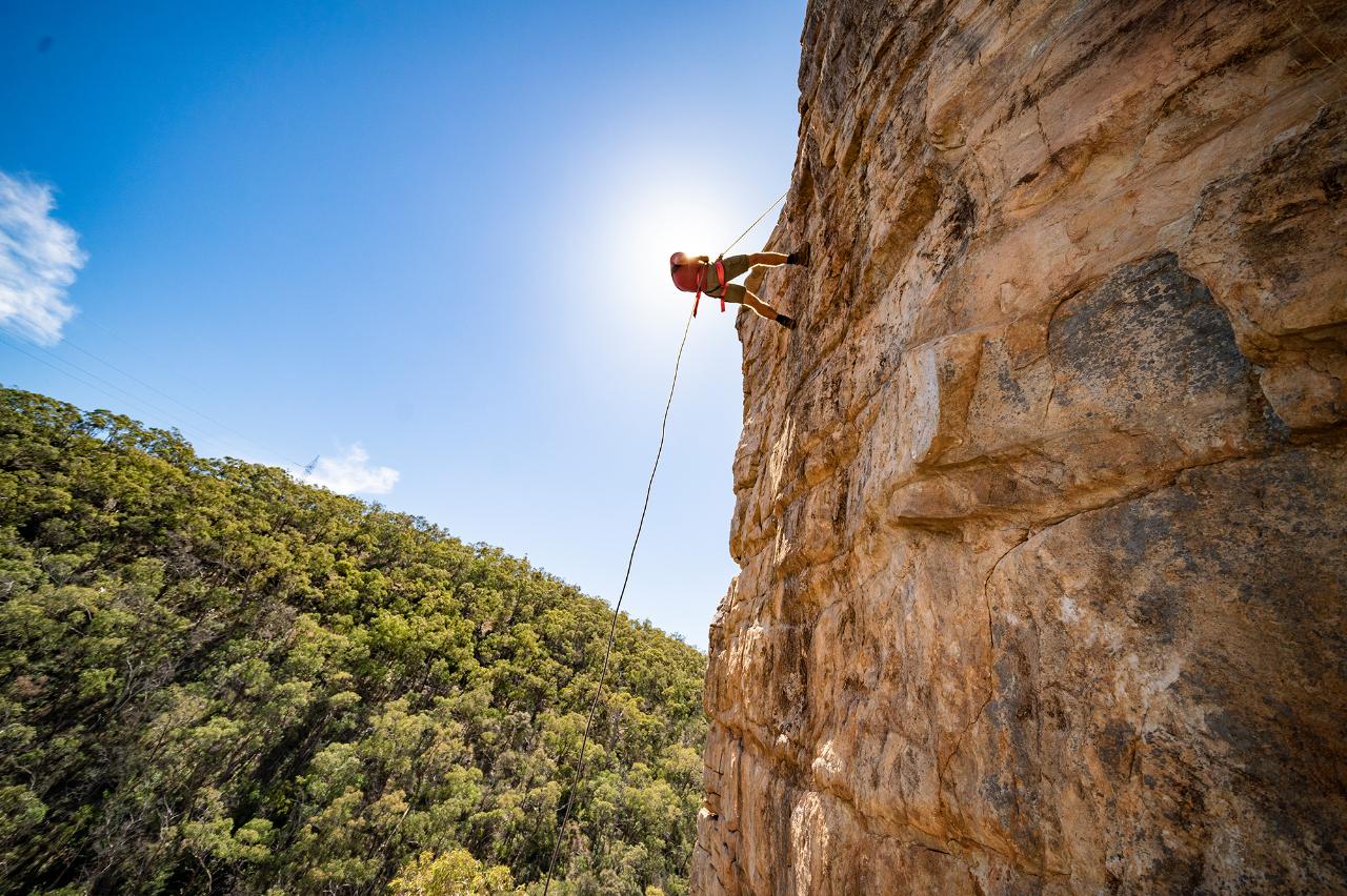 Rock Climb & Abseil at Morialta