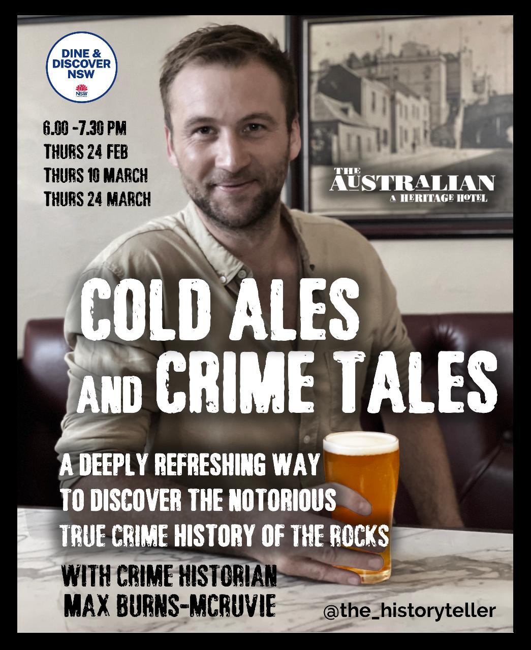 COLD ALES and CRIME TALES  Australian Hotel, The Rocks