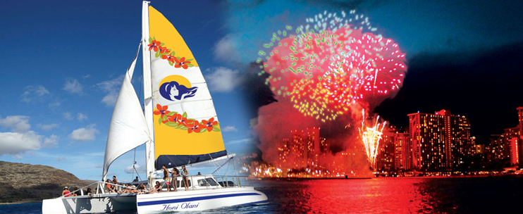 Updated - Hawaii Nautical - Oahu: Hilton Fireworks Dinner Cruise Sail - Port of Waikiki