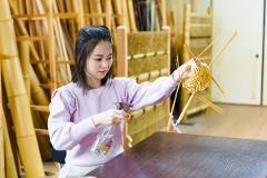 竹籠編み体験