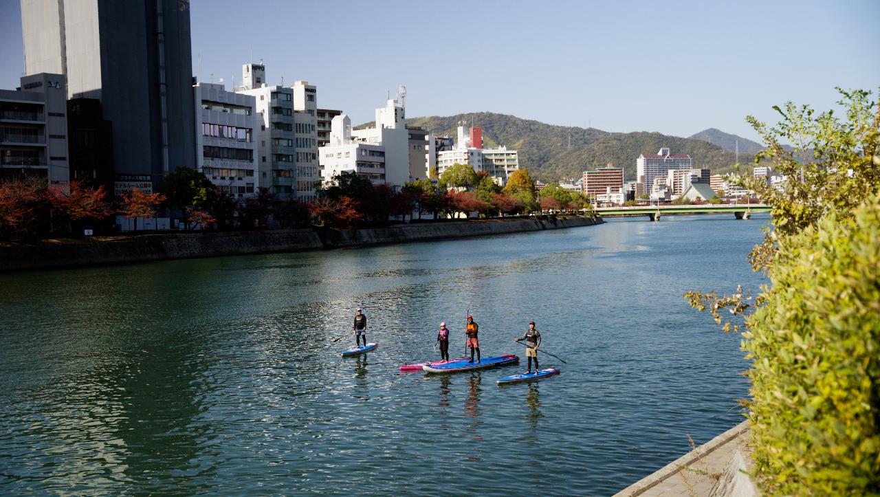 [Advanced Level] Peaceful SUP Experience on Hiroshima's Serene Rivers (Hiroshima City Circuit Course)