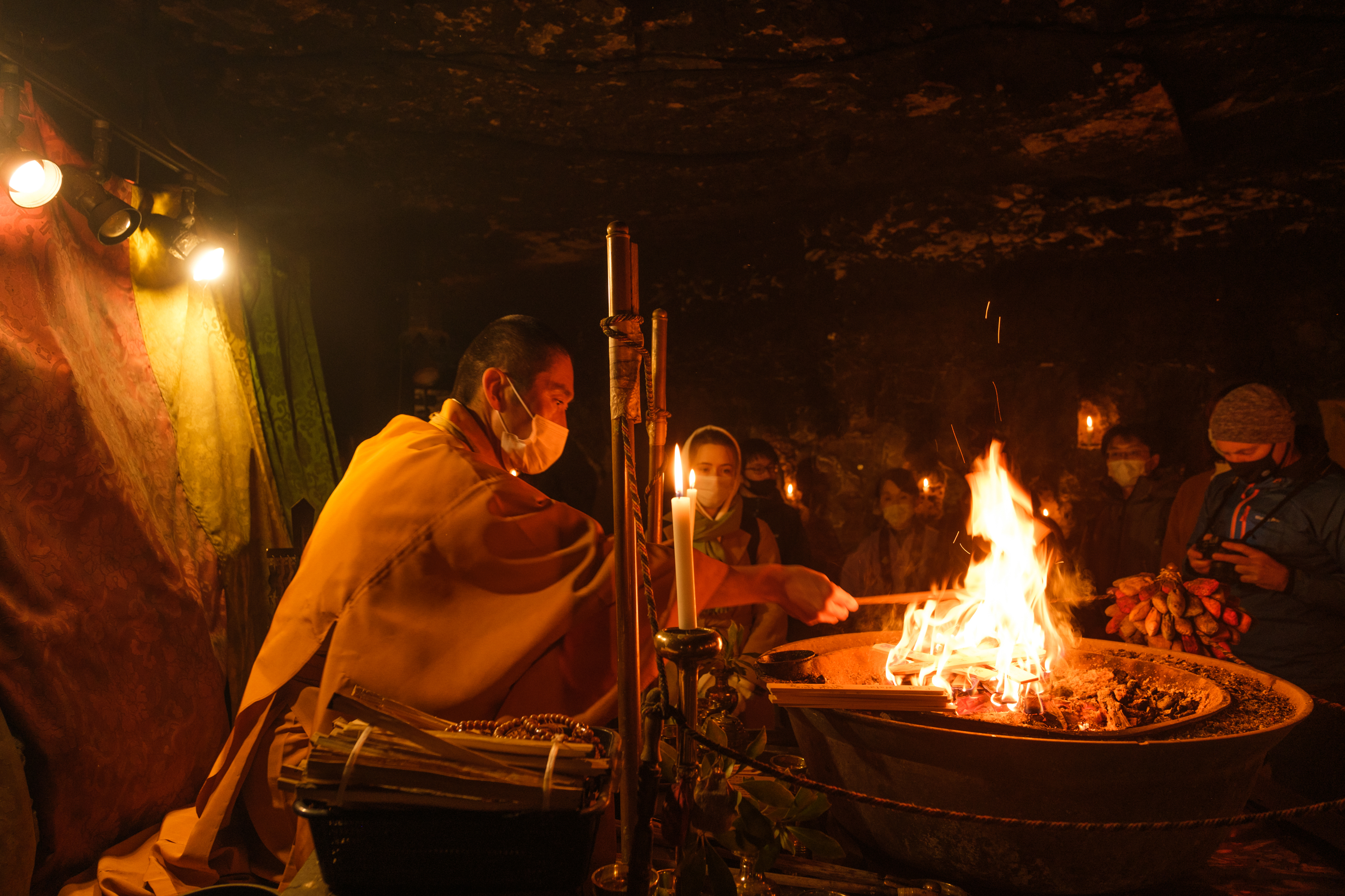 Buddhist (Gomataki) Fire Ritual in a 1300 Years-Old Cave (Odd