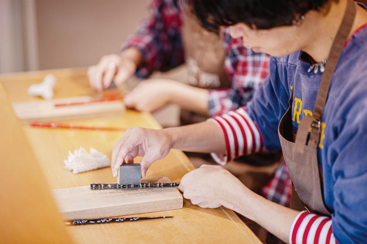 食のまち若狭おばまでつくる オリジナル箸体験