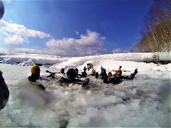 Ice Bathing on a Winter Exploration at Lake Shikotsu