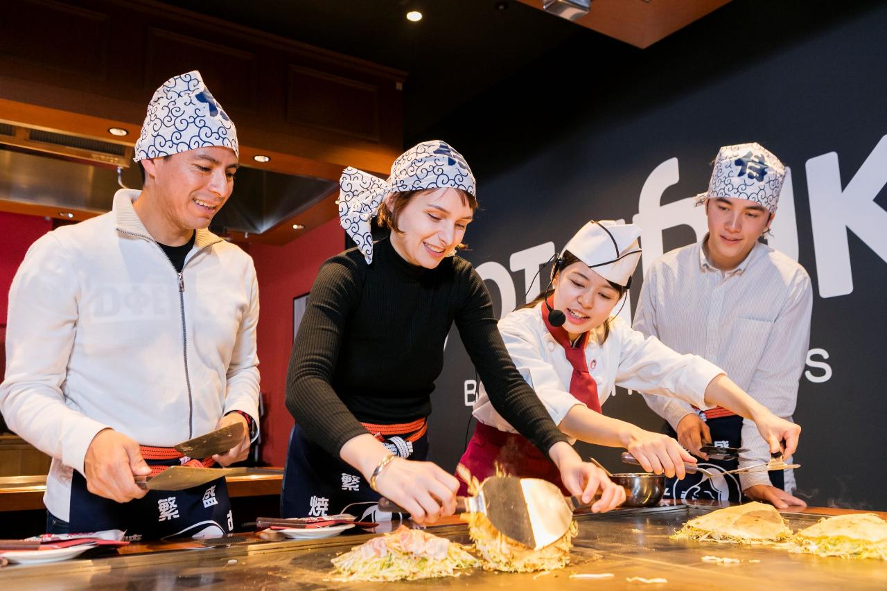 Hiroshima’s #1 Food--Okonomiyaki Cooking Experience