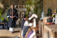 Meditation experience at Reigando Cave, which is related to Miyamoto Musashi