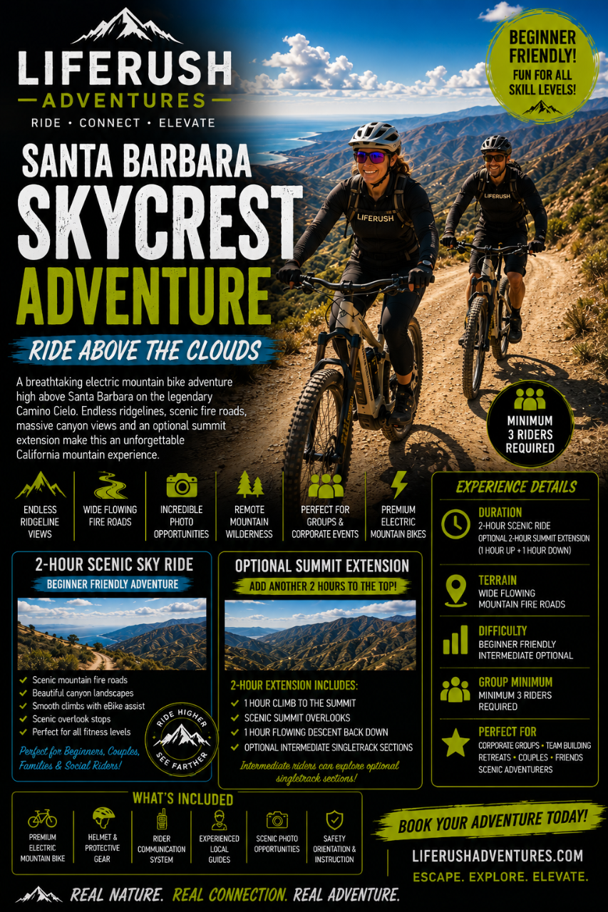 SANTA BARBARA SKYCREST ADVENTURE | Ride Into The Sky. Explore Beyond The Clouds.