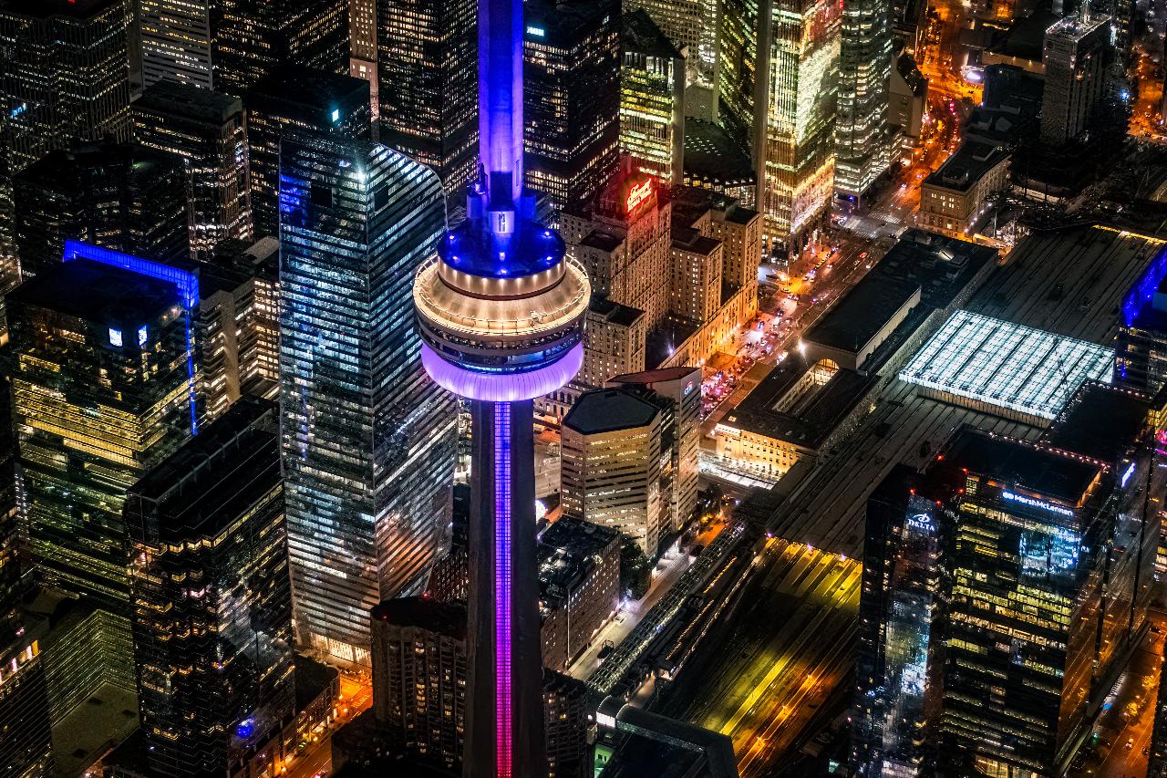 Dazzling Night Flight of Toronto 