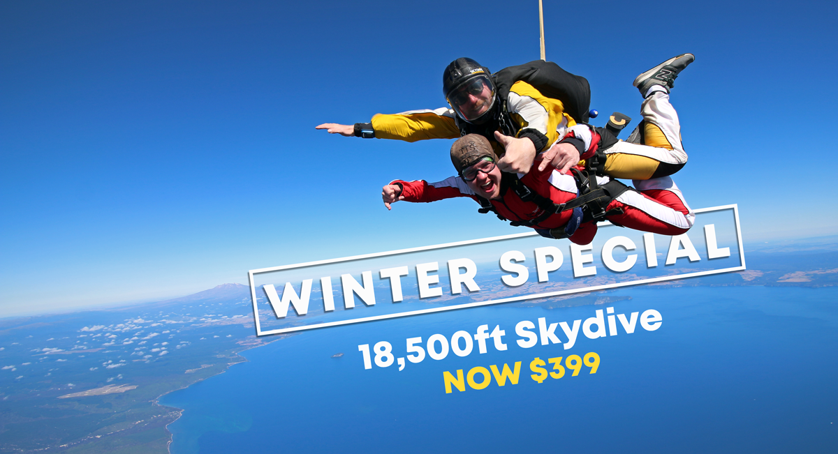 18,500 ft Tandem Skydive - WINTER SPECIAL
