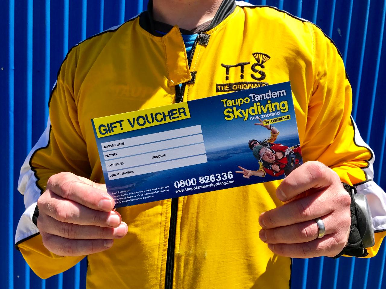 100 Gift Voucher Taupo Tandem Skydiving NZ Reservations