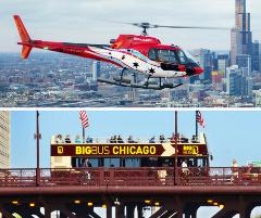 Chicago Views By Air & Land - Big Bus Hop on/Hop off Tour and Skyline Helicopter Tour