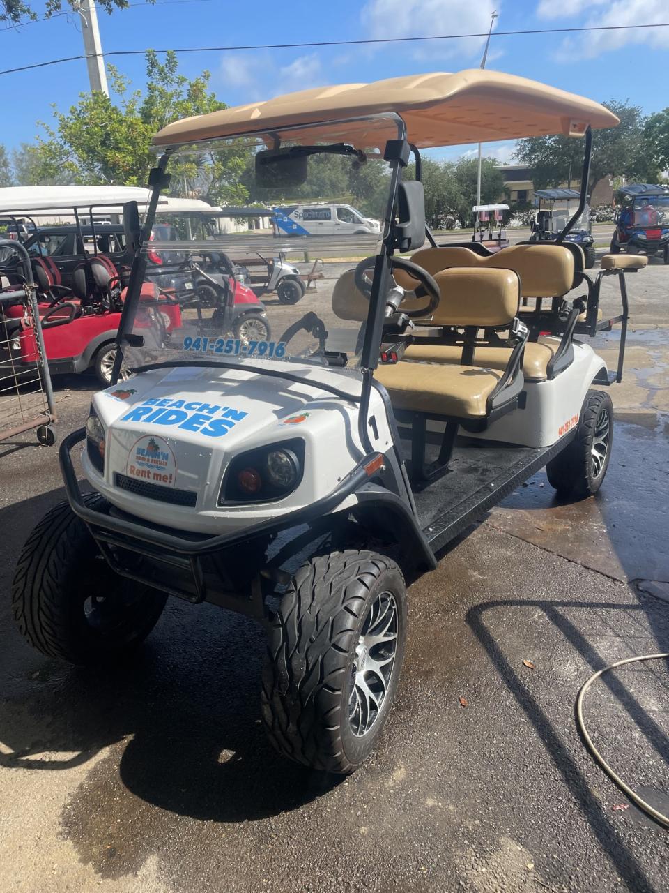 6 Passenger Street Legal Golf Cart Rental, Electric