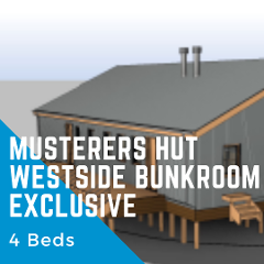 Musterers Hut 4 Bed Bunkroom Exclusive