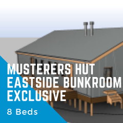Musterers Hut 8 Bed Bunkroom Exclusive