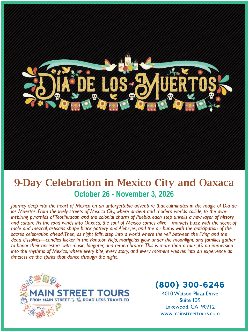 Dia de los Muertos (Day of the Dead) in Mexico City and Oaxaca - 9 Days