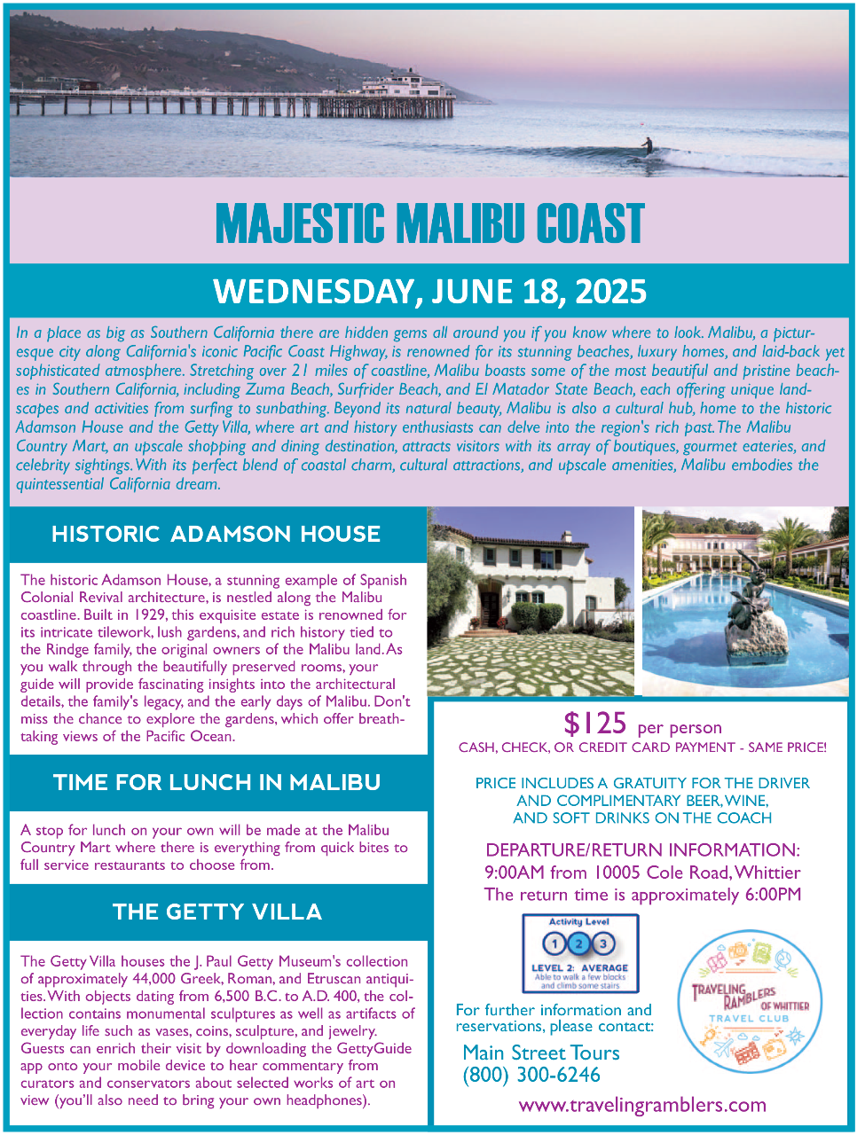 The Majestic Malibu Coast - Traveling Ramblers of Whittier