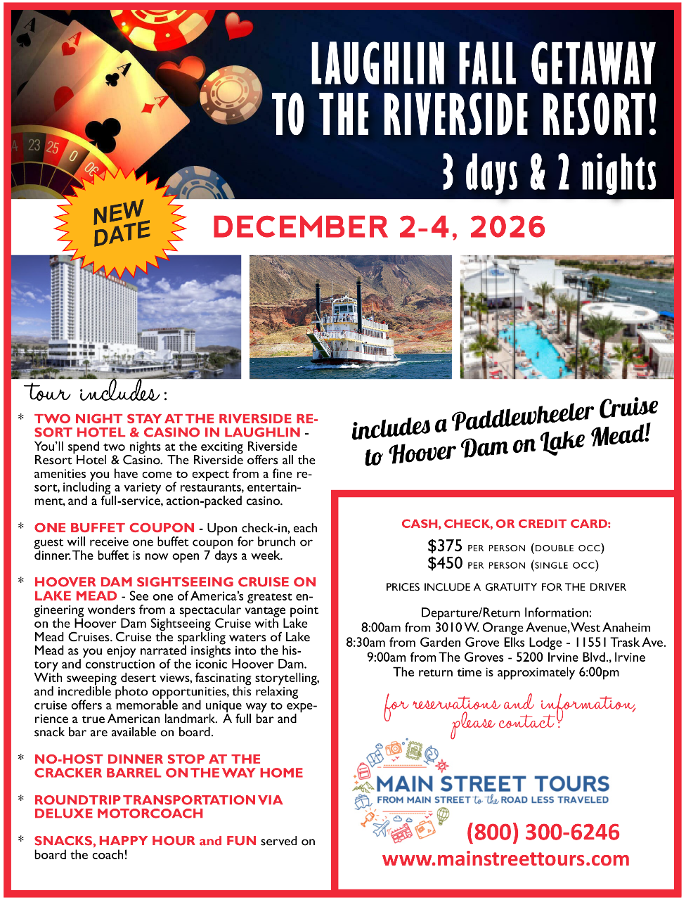 Laughlin Fall Getaway - OLD DATE 2026