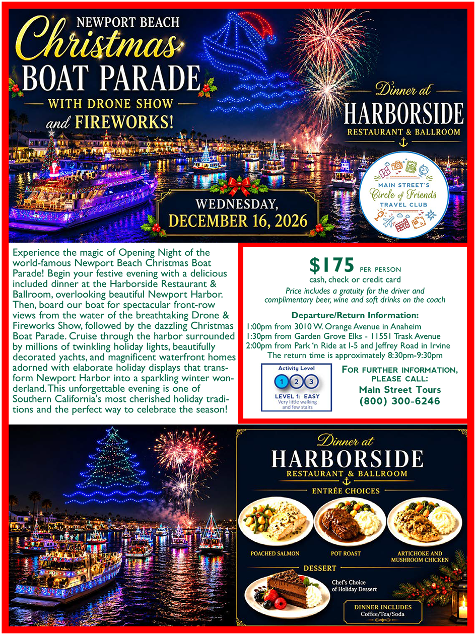 Newport Beach Christmas Boat Parade with Dinner