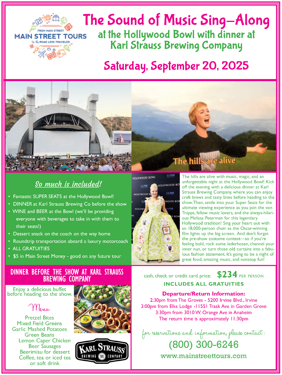 The Sound of Music Sing-Along at the Hollywood Bowl with Dinner at Karl Strauss Brewing Co.