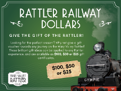 Rattler Railway Dollars Gift Voucher - $100