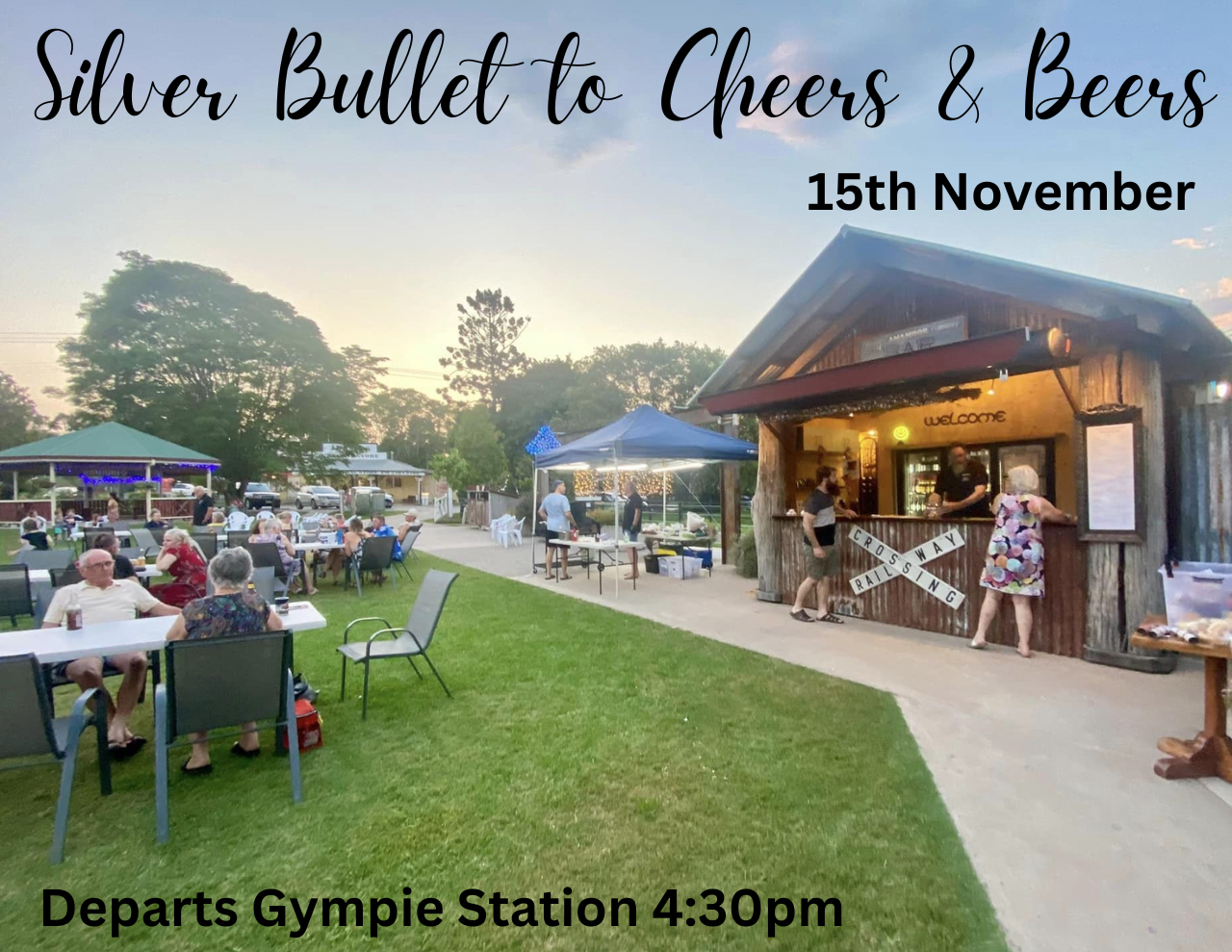 Silver Bullet to Cheers and Beers at Amamoor  - Friday 15th November - Gympie to Amamoor (Return)