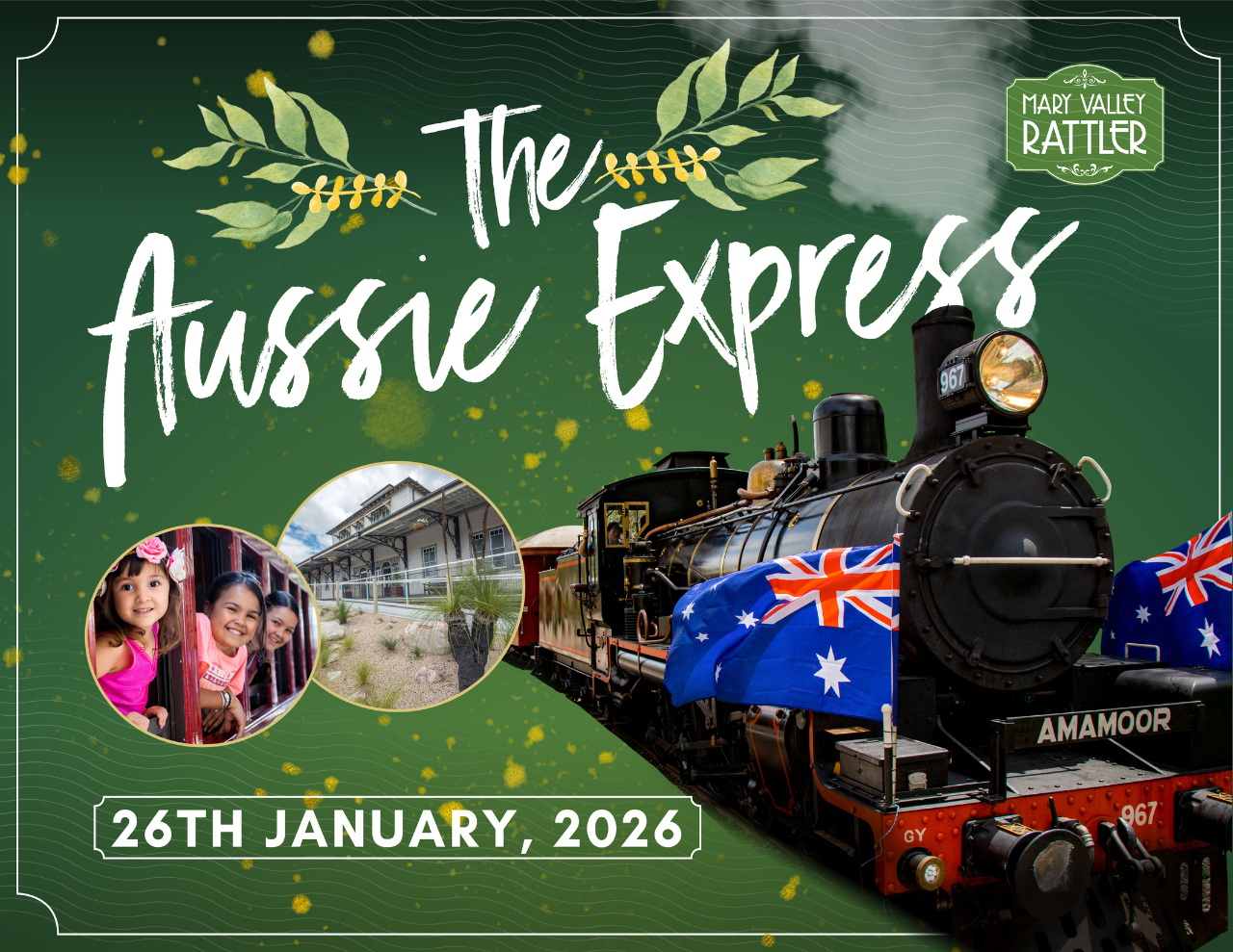 *Aussie Express - Departs Sunday 26th January - Gympie to Amamoor (Return)  